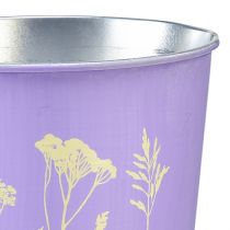 Article Pot de fleurs jardinière en métal violet Ø11,5cm H11,5cm