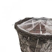 Article Pot de fleurs cache-pot rond écorce de bouleau vignes Ø28cm H15cm