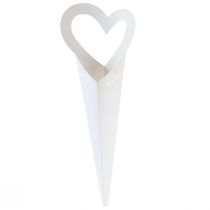Article Sac à fleurs roses emballage cadeau blanc 46cm 12 pcs