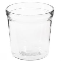 Article Pot de fleur verre clair conique Ø12cm H12.5cm 2pcs