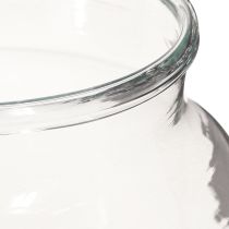 Article Vase à fleurs en verre transparent, décoration de table, Ø18cm H22cm