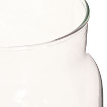 Article Vase à fleurs en verre transparent pour décoration en verre H20cm