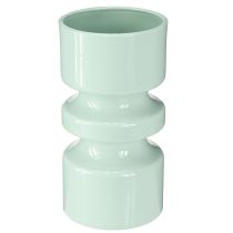 Article Vase à Fleurs en Métal émaillé Vert Menthe Ø9cm H17.5cm