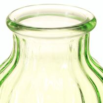 Article Vases à fleurs en verre vert décoration rétro Ø11cm H14.5cm 2pcs