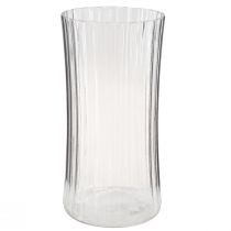 Article Vases à fleurs en verre vase rétro clair Ø12cm H24cm 2pcs