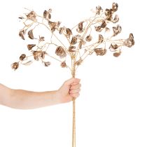 Article Branche de haricot fleuri métallisée, plante artificielle de Noël, 80 cm, lot de 3