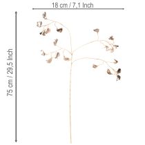 Article Branche de haricot fleuri métallisée, plante artificielle de Noël, 80 cm, lot de 3