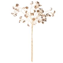 Article Branche de haricot fleuri métallisée, plante artificielle de Noël, 80 cm, lot de 3