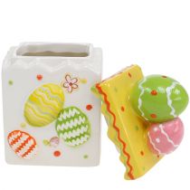 Boîte à bonbons jaune de Pâques 13,5 cm