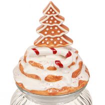 Article Verre bonbonnière de Noël, pot à biscuits sapin Ø11cm H21cm
