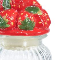 Article Bonbonnière couvercle céramique fraise Ø10,5cm H26cm