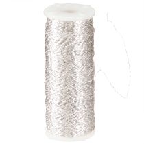 Article Fil décoratif argenté effet bouillon, 100 g, forme en zigzag