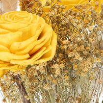 Article Bouquet de roses séchées en bois de Sola. Bouquet élégant pour une décoration intérieure naturelle. 50 cm