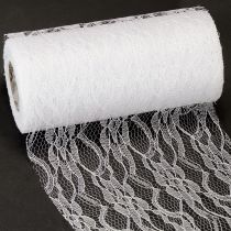 Article Ruban de dentelle large pour chemin de table blanc 150 mm 10 m