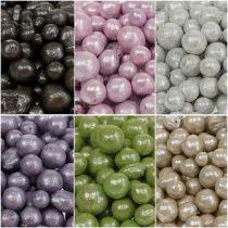 Perles décoratives brillantes 4mm - 8mm colorées 1l
