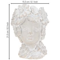 Article Buste en pierre moulée sculpture femme jardinière antique H21,5cm