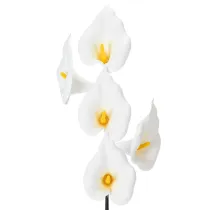 Article Lys calla artificiel à étamines jaunes, fleurs décoratives, 35 cm, lot de 10