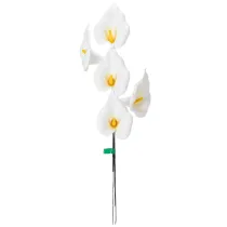 Article Lys calla artificiel à étamines jaunes, fleurs décoratives, 35 cm, lot de 10