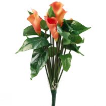 Article Calla Lily Abricot Calla Fleurs Artificielles Orange Exotique 44cm