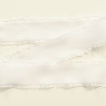 Article Ruban en mousseline de soie blanc avec franges 40 mm 15 m