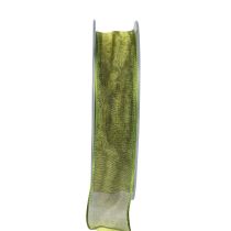 Article Ruban mousseline ruban organza ruban décoratif organza vert 15mm 20m