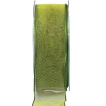 Article Ruban mousseline ruban organza ruban décoratif organza vert 40mm 20m