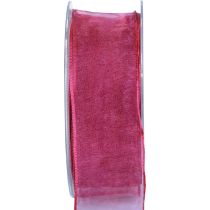 Article Ruban mousseline ruban organza ruban décoratif organza violet 40mm 20m