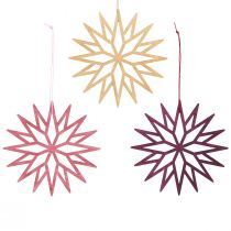 Article Décoration de sapin de Noël flocons de neige décoration en bois Berry 15cm 8 pcs