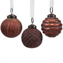 Article Décorations pour sapin de Noël décorations de Noël vintage verre Ø5cm 9pcs
