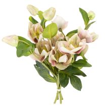 Article Décoration de Noël : roses artificielles, bouquet de 4 roses de 30 cm.