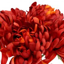 Article Bouquet de chrysanthèmes vermillon 28cm 6pcs