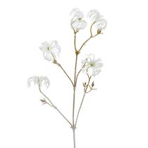Branche de clématite blanche floquée 62cm 3pcs