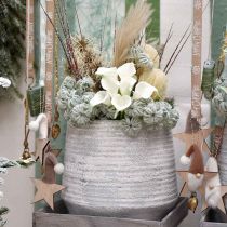 Article Clématite verte avec neige 43cm 3 pcs