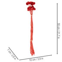Article Fleurs de Craspedia séchées et teintées, à longues tiges, 55 cm, 20 pièces