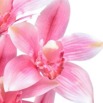Article Orchidée Cymbidium artificielle 5 fleurs rose 65cm