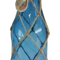 Article Bouteille en verre bouteilles bleu maritime avec LED H28cm 2pcs