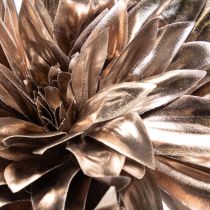 Article Fleur de dahlia artificielle, à longue tige et à deux fleurs, 75 cm