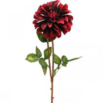 Article Fleur artificielle dahlia fleur de soie rouge automne 78cm Ø3 / 15cm