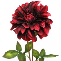 Article Fleur artificielle dahlia fleur de soie rouge automne 78cm Ø3 / 15cm