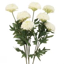 Article Dahlia fleurs décoratives fleurs artificielles fleur blanche L64cm 3 pcs