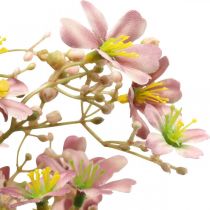 Article Branche décorative avec fleurs Branche Daphné rose artificielle 110cm 3pcs