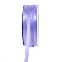 Article Ruban décoratif en satin violet clair, ruban cadeau, 6 mm, 50 m