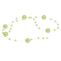 Article Ruban déco avec perles vert clair 6mm 15m