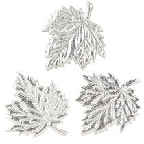 Article Feuilles de soie décoratives 5cm argent 60 pcs