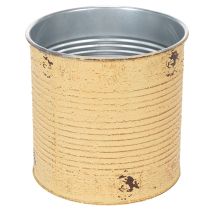 Article Pot de fleurs décoratif en métal, couleur abricot, décoration estivale, Ø 15,5 cm x H 15 cm