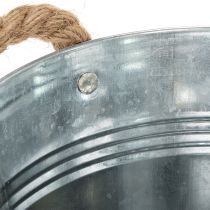 Article Pot de fleurs décoratif en métal avec anses en corde Ø20cm