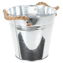 Article Pot de fleurs décoratif en métal avec anses en corde Ø20cm