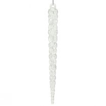 Article Glaçons décoratifs à suspendre hiver paillettes claires 14cm 4pcs