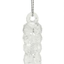 Article Glaçons décoratifs à suspendre hiver paillettes claires 14cm 4pcs