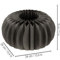 Article Décoration de table en papier alvéolé en forme de citrouille, pliable, ronde, 34 cm, 2 pièces